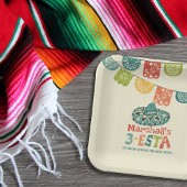 3-Esta gepersonaliseerde Sombrero verjaardagsfeest Papieren Bordje