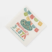 3-Esta gepersonaliseerde Sombrero verjaardagsfeest Servet (Hoek)