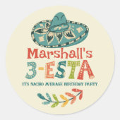 3-ESTA thema gepersonaliseerde verjaardag Ronde Sticker (Voorkant)