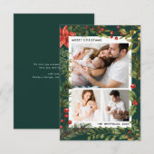 3 Familiefoto's Botanische Kerst Feestdagen (Voorkant / Achterkant)