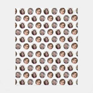 3 Familieleden Fotocollage Fleece Deken