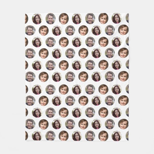 3 Familieleden Fotocollage Fleece Deken (Voorkant)