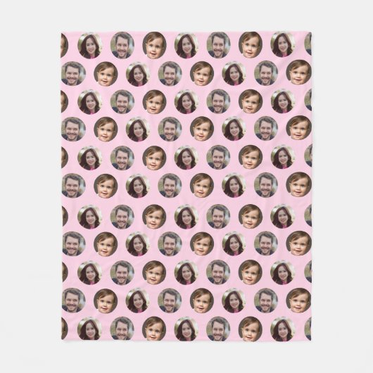 3 Familieleden Fotocollage Fleece Deken (Voorkant)