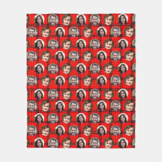 3 Familieleden Fotocollage Fleece Deken (Voorkant)