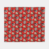 3 Familieleden Fotocollage Fleece Deken (Voorkant (Horizontaal))
