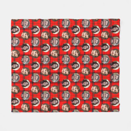 3 Familieleden Fotocollage Fleece Deken (Voorkant (Horizontaal))