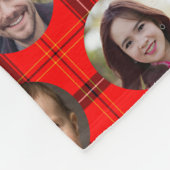 3 Familieleden Fotocollage Fleece Deken (Hoek)