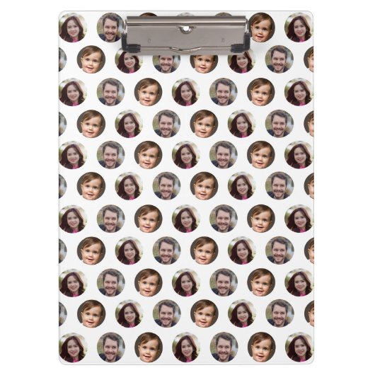 3 Familieleden Fotocollage Klembord (Voorkant)