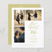 3 Fancy filialen met budgettair goudeffect bruilof (Voorkant / Achterkant)