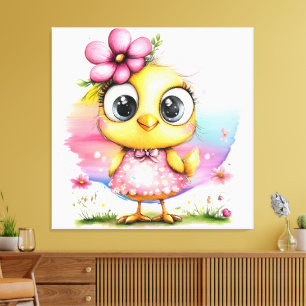 #3 Fantasie Kuiken Canvas Afdruk