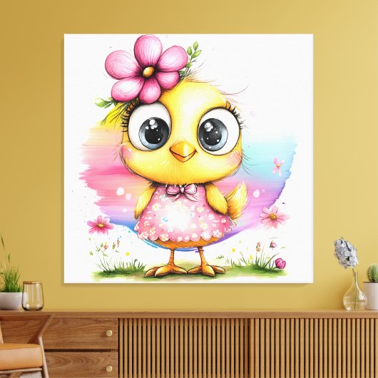#3 Fantasie Kuiken Canvas Afdruk (Insitu (Woonkamer))