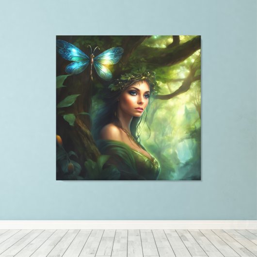 #3 Fantasie Wereld Canvas Afdruk (Insitu (Houten vloer))