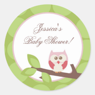 3" Favor Stickers Liefde en Natuur Meisje Woodland
