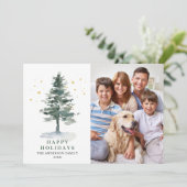 3 FHOTO minimalistische kerstboombegroeting Feestdagenkaart (Staand voorkant)