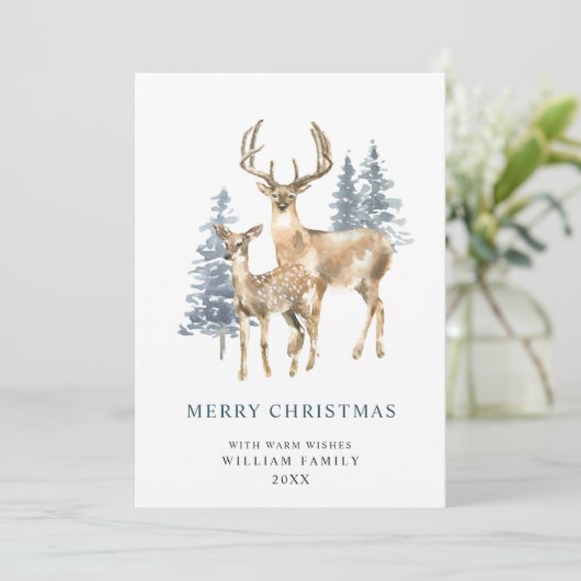 3 FHOTO minimalistische legante kerstboom Feestdagenkaart (Staand voorkant)