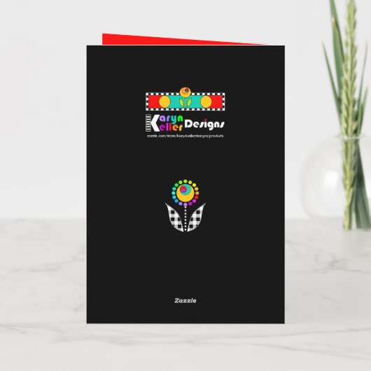 3 Fibonacci bloemen verjaardag Kaart (Achterkant)