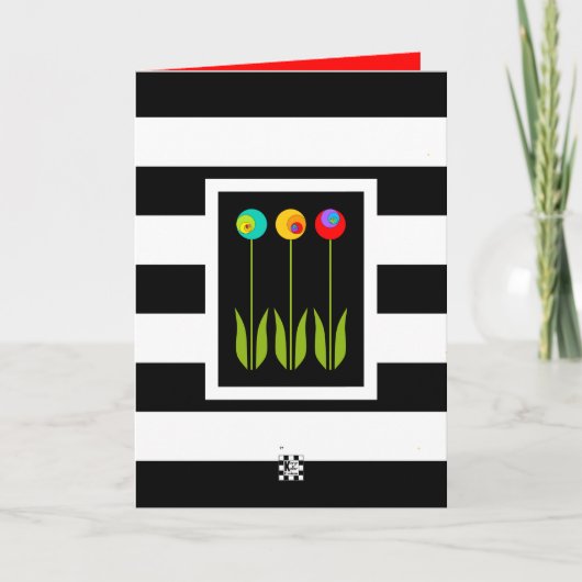 3 Fibonacci bloemen verjaardag Kaart (Voorkant)