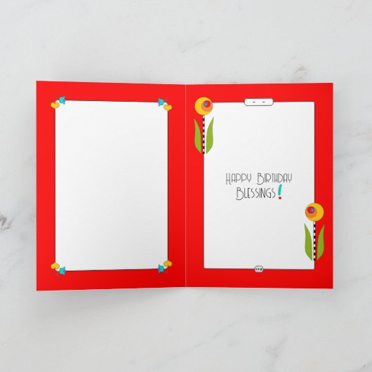 3 Fibonacci bloemen verjaardag Kaart (Binnen)