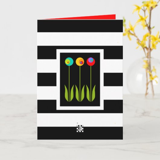 3 Fibonacci bloemen verjaardag Kaart (Gele Bloem)