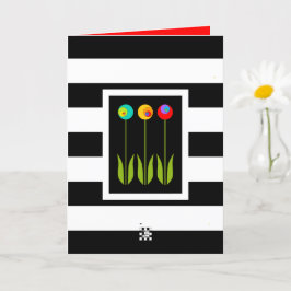 3 Fibonacci bloemen verjaardag Kaart