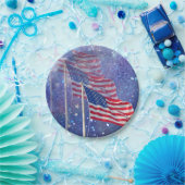 3 Flagpapier Bord met Starry, Misty Background (Feest)