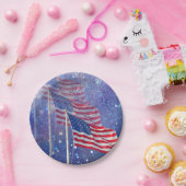 3 Flagpapier Bord met Starry, Misty Background (Feest)