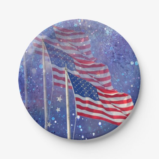 3 Flagpapier Bord met Starry, Misty Background (Voorkant)