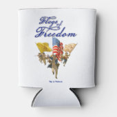 3 Flags of Freedom Blikjeskoeler (Voorkant)