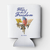 3 Flags of Freedom Blikjeskoeler (Achterkant)