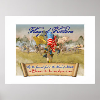 "3 Flags of Freedom" Value Poster