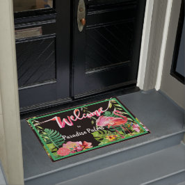 3 Flamingo Paradise Beach House Doormat Deurmat