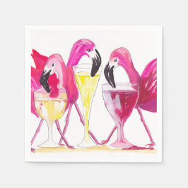 3 Flamingo's Papier servet