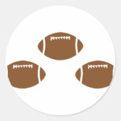 3 footballs ronde sticker (Voorkant)