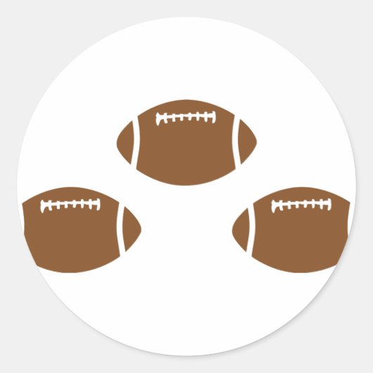 3 footballs ronde sticker (Voorkant)