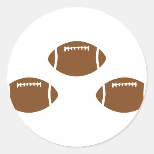 3 footballs ronde sticker