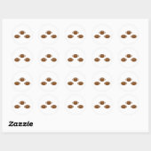 3 FOOTBALLS RONDE STICKER (Vel)