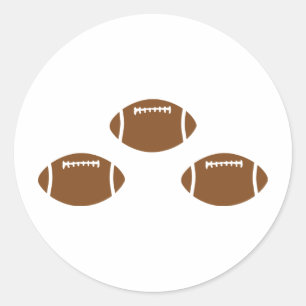 3 footballs ronde sticker
