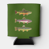 3 Forel - beek, regenboog, bruine visser Blikjeskoeler (Voorkant)