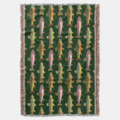 3 forel, brak regenboogbruin, vliegende hengelviss deken (Voorkant Verticaal)