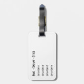 3 forel - Brook, bruin, regenboog Bagagelabel (Achterkant verticaal)