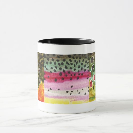 3 Forel Huiden: Brook, regenboog, bruin - vliegend Mok (Midden)