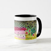 3 Forel Huiden: Brook, regenboog, bruin - vliegend Mok (Voorkant rechts)