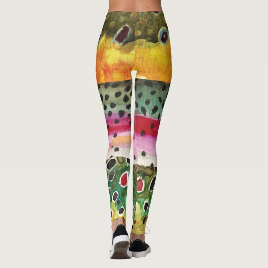 3 forel Vist vrouwen Leggings (Achterkant)