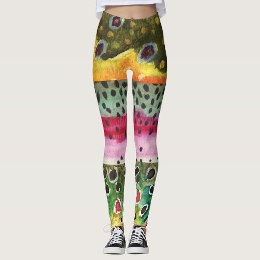 3 forel Vist vrouwen Leggings (Voorkant)
