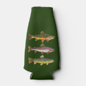 3 Forel voor een Visser of Ichthyoloog Flesjeskoeler (Voorkant)