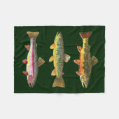 3 forel voor vissers en vissers fleece deken (Voorkant (Horizontaal))