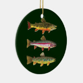 3 forel voor vissers en vissers keramisch ornament (Rechts)