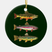 3 forel voor vissers en vissers keramisch ornament (Voorkant)
