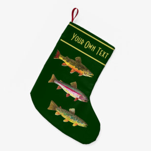 3 forel voor vissers en vissers kleine kerstsok