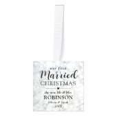 3 Foto 1 gehuwd kerstfeest Elegant Faux Marble Decoratie (Voorkant)